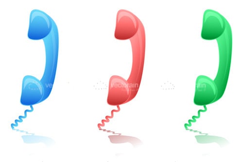 Landline Phone Coloured Icon Pack